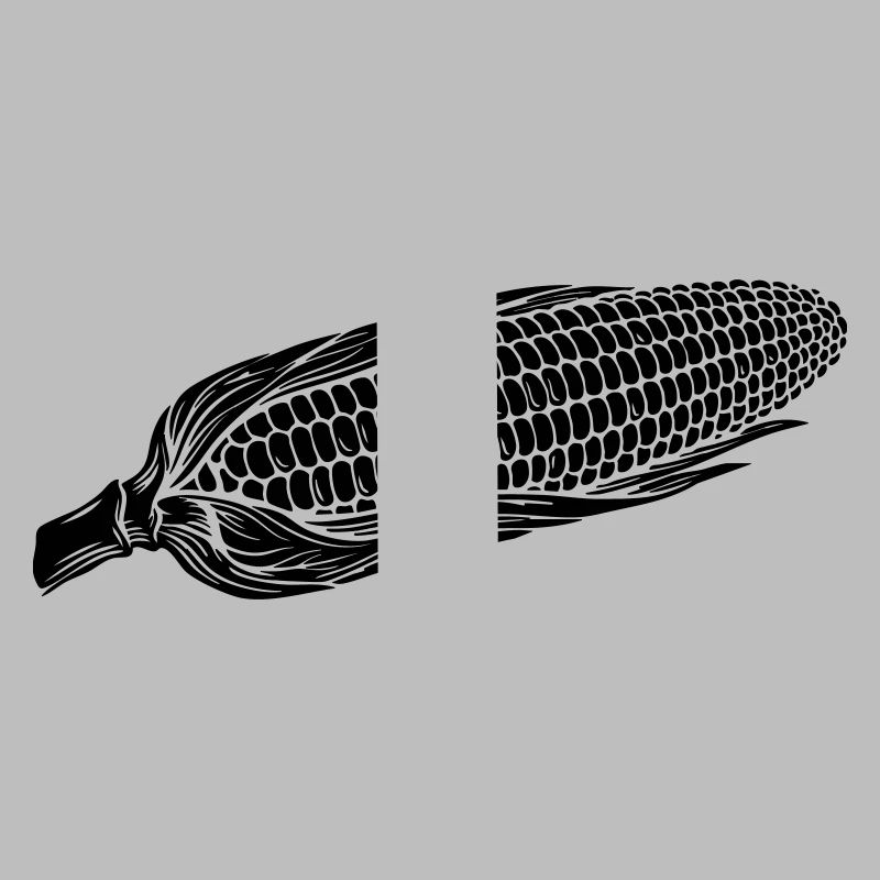 Corn on Cob Silhouette