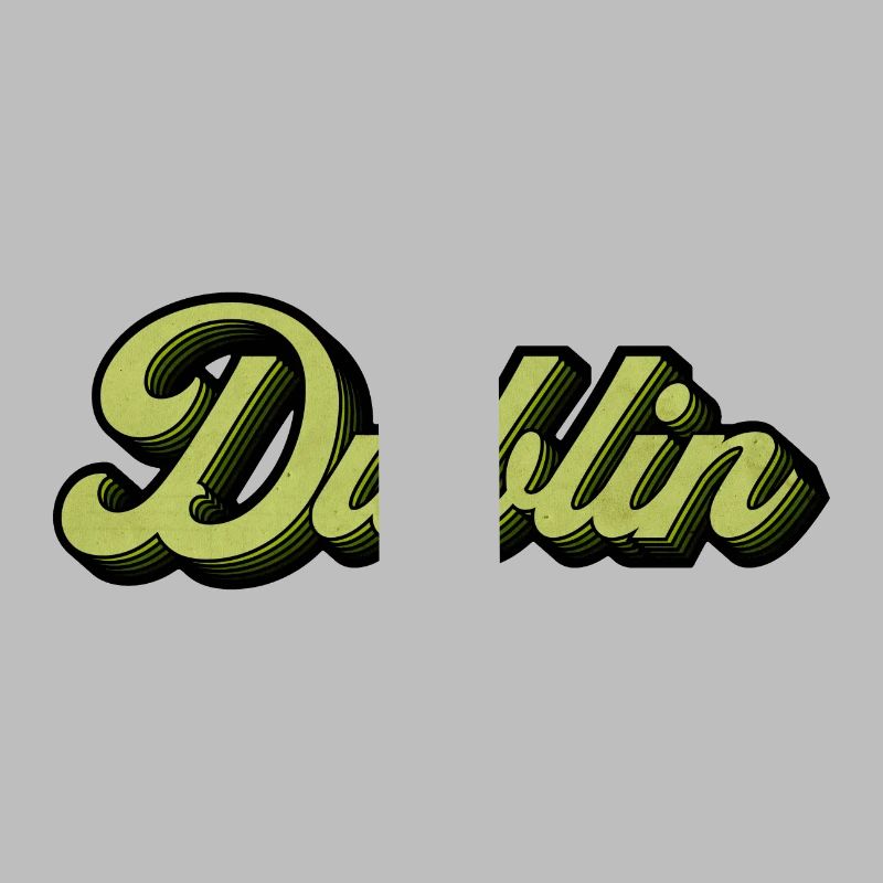 Dublin Retro Script in Lime