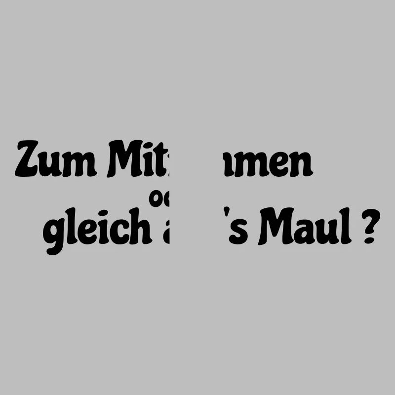 Mitnehmen oder gleich