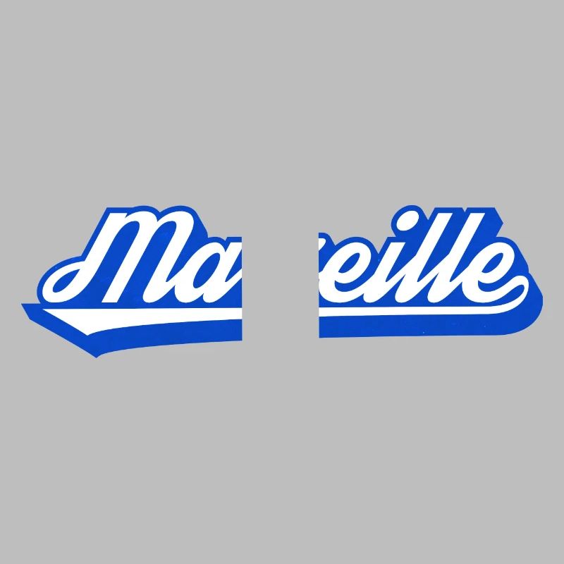 Marseille Retro Blue Script