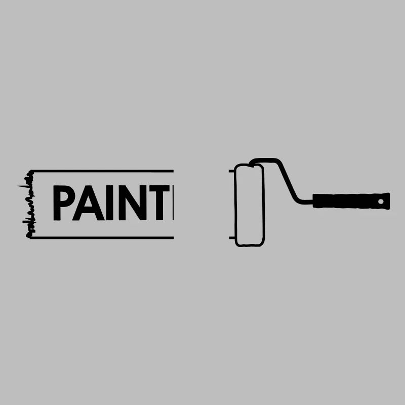 Paint roller transparent with text 'PAINTER'
