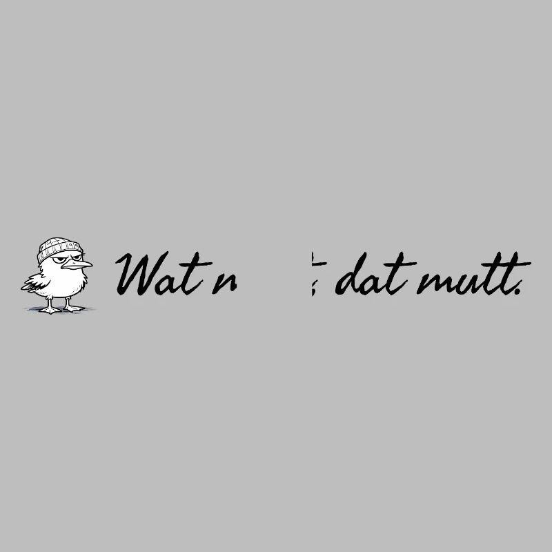 Wat mutt dat mutt plattdeutscher Spruch mit Möwe