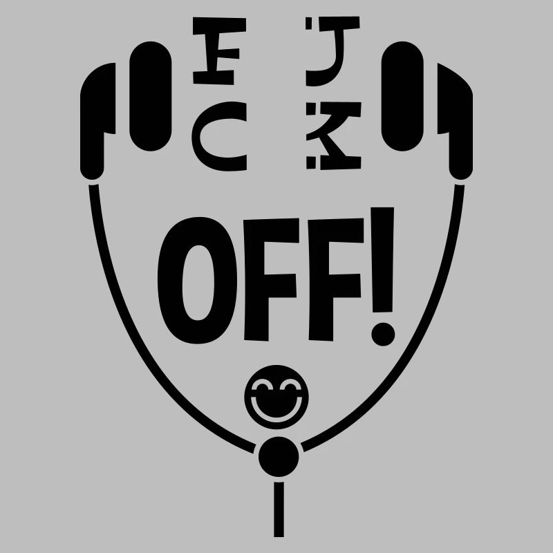 Humorous Headphone Artwork Featuring Unique Text a