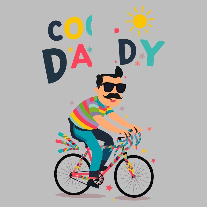 Vibrant Cool Daddy Cyclist Design