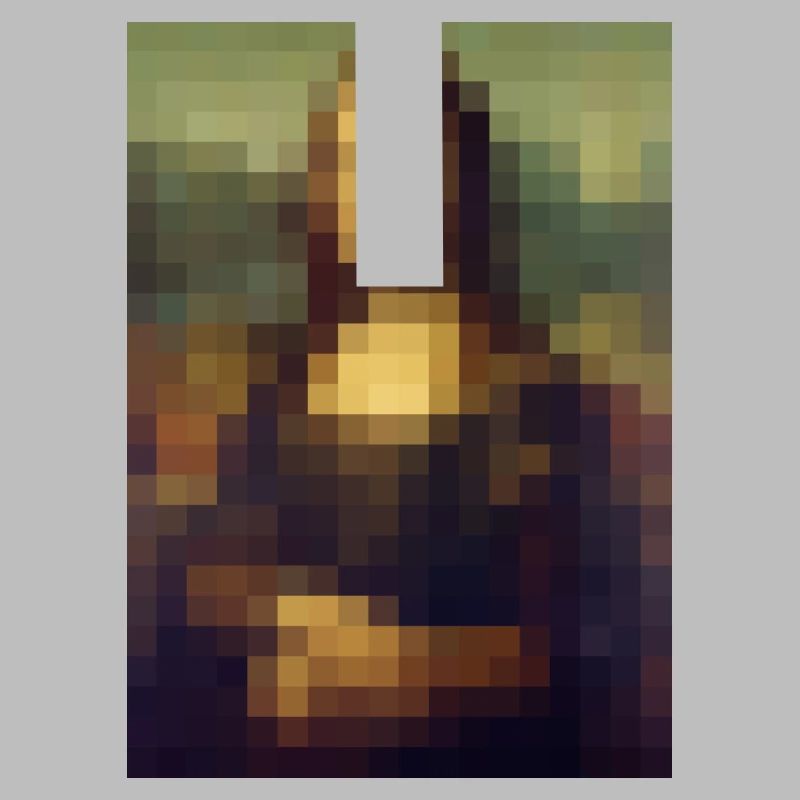 Mona Lisa 8-Bit Pixel Gemälde Leonardo da Vinci