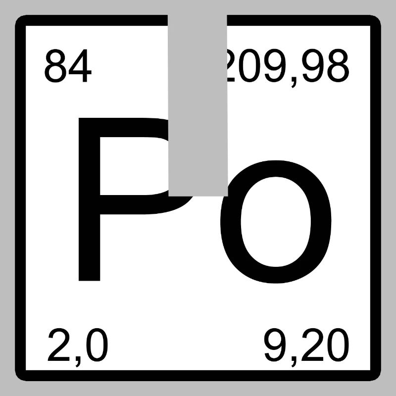 Tableau de la période de conception des éléments Po en polonium