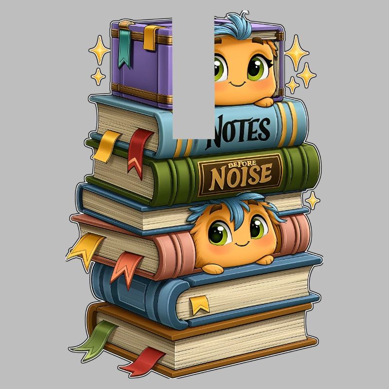 Book Stack with Birds