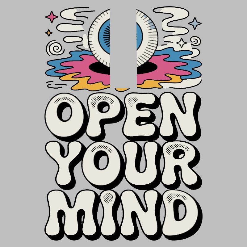 Open Your Mind Psychedelic Eye Retro Hippie