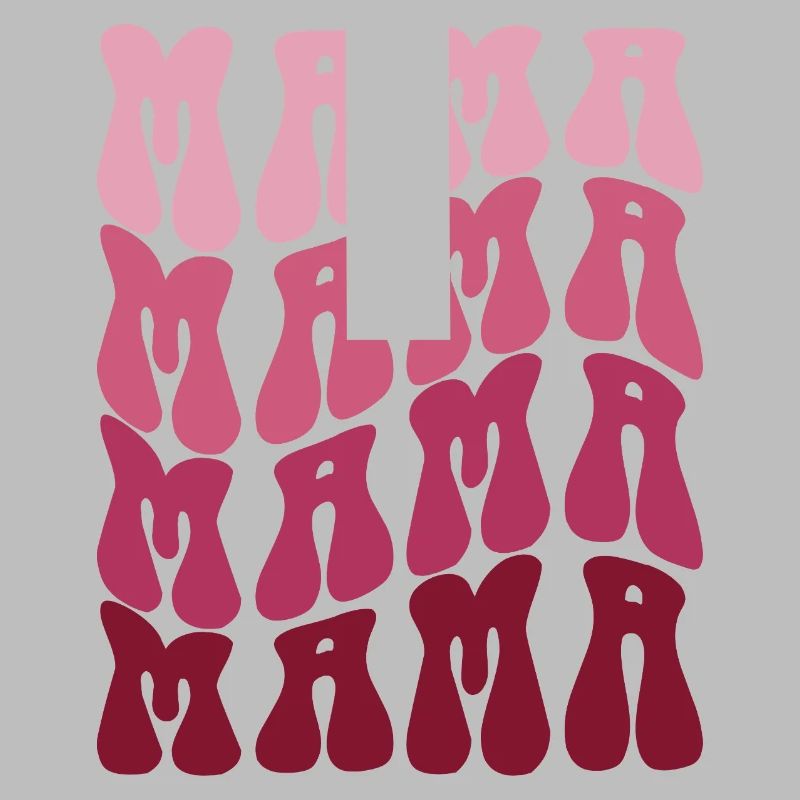 Mom Pattern in Pink Gradient