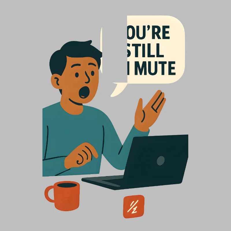 Mute Status Speech Bubble Graphic
