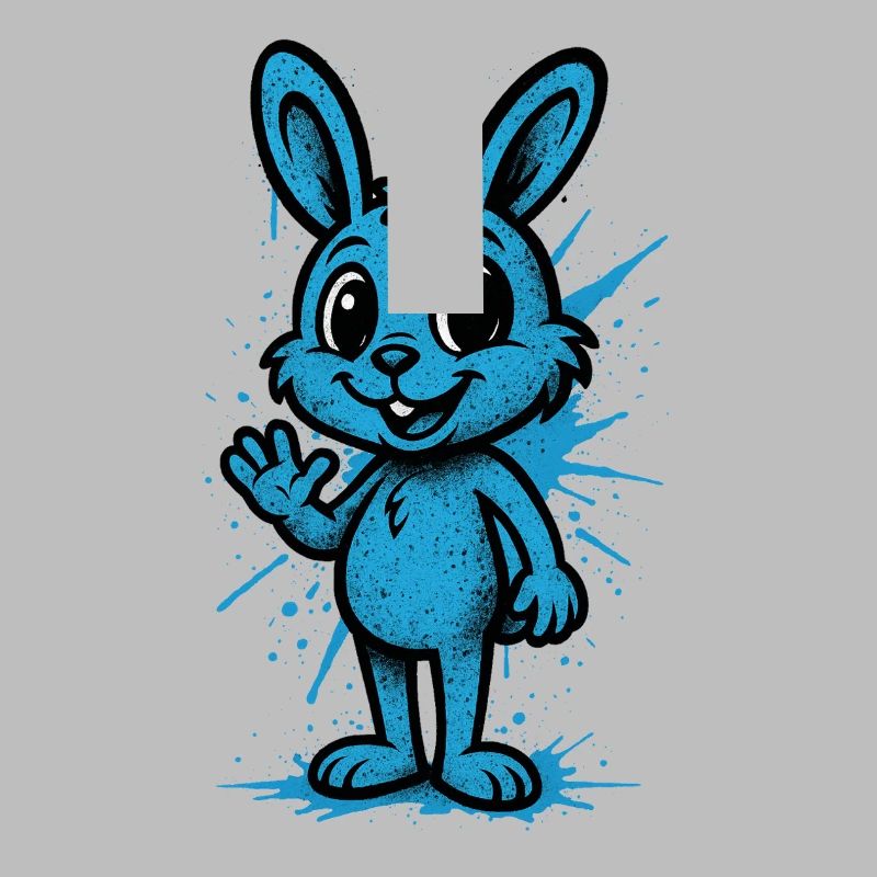 Graphique Blue Splash Bunny