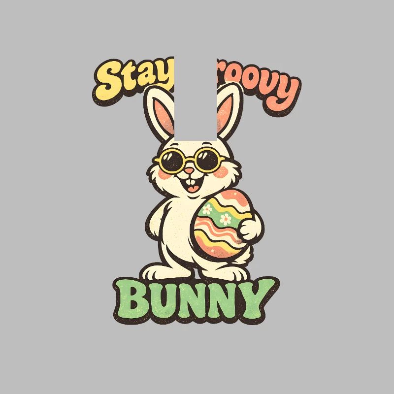 Stay Groovy Bunny Easter Easter Bunny