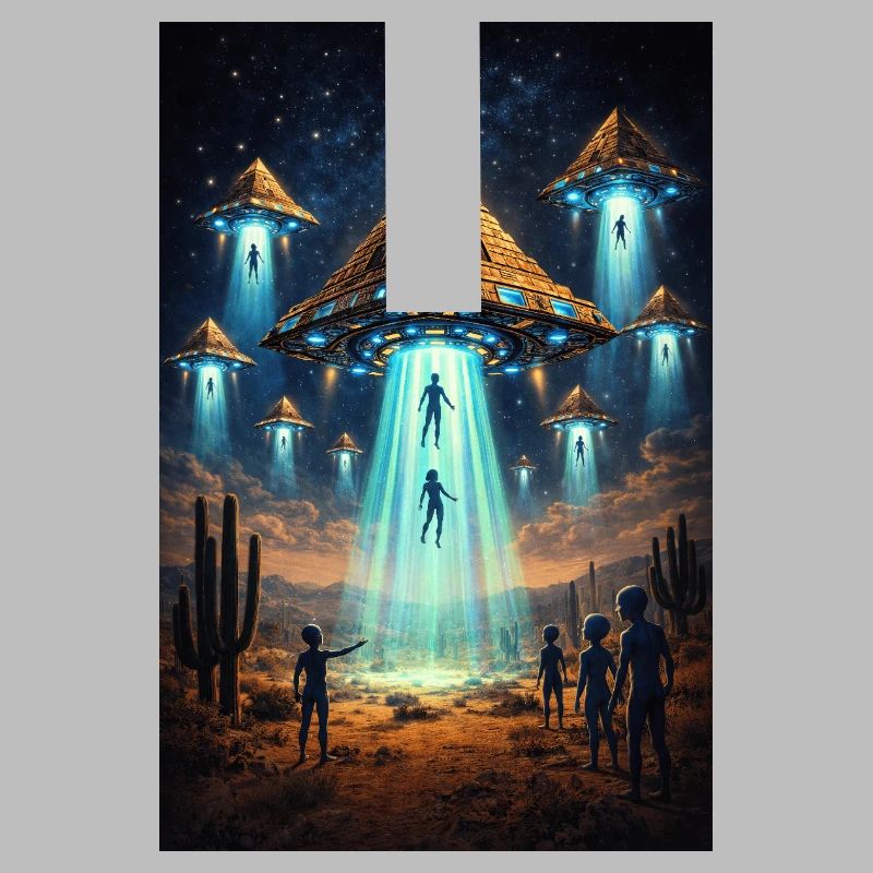 Alien UFO Pyramid Rocket