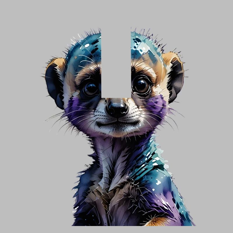 Illustration colorée de suricates