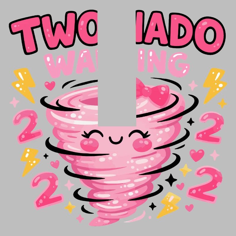 Two-nado Warning 2. Geburtstag Mädchen Design