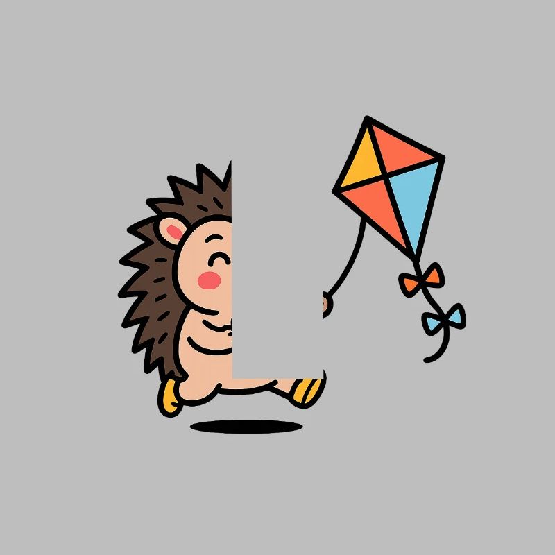 Igel mit Drachen und Becher
