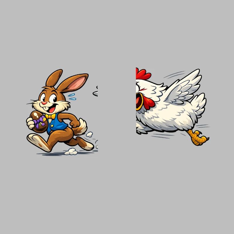 Easter bunny and chicken