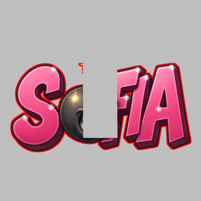 Sofia Graffiti Name Bomb Graffité 3D