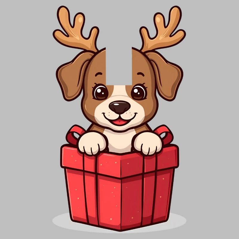 Surprise Pup – Dog in Christmas Gift