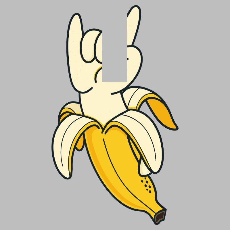 Illustration du geste de la main de la banane