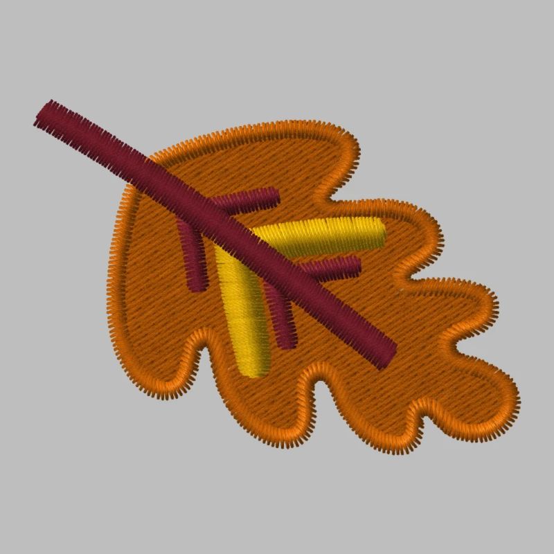 Eichenblatt bestickt