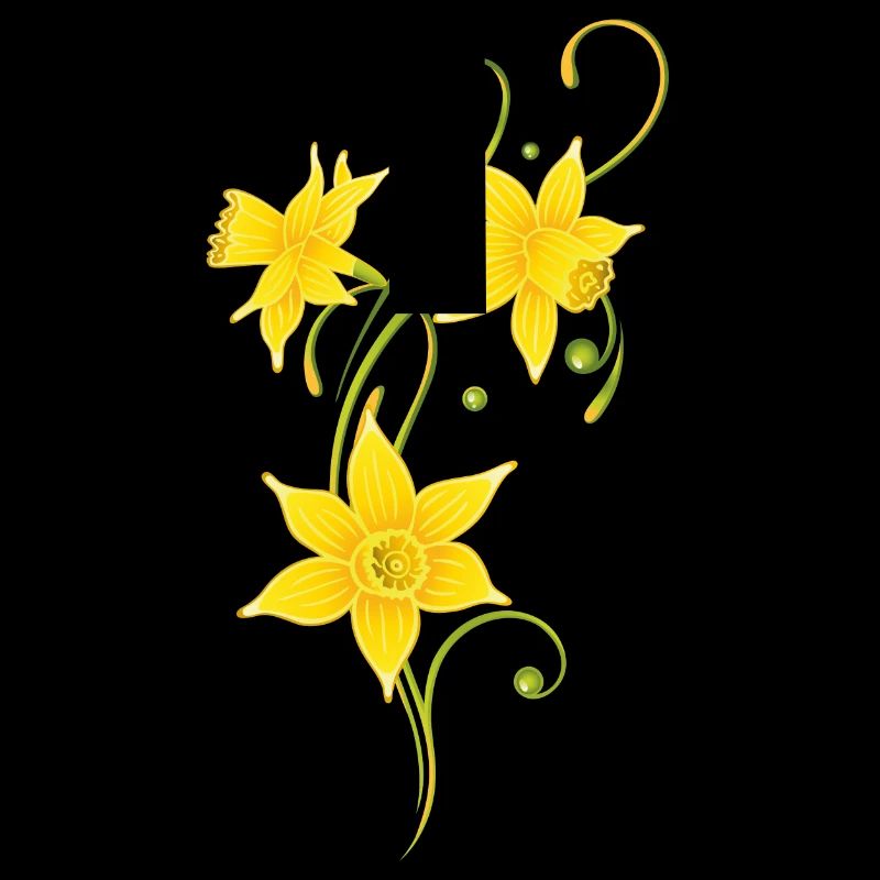 Filigree Daffodils Flowers. Spring, Easter.