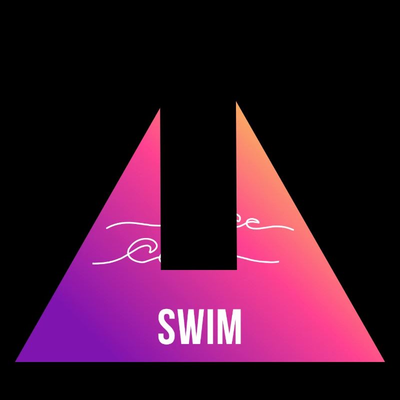 Natation Gradient Triangle Vagues