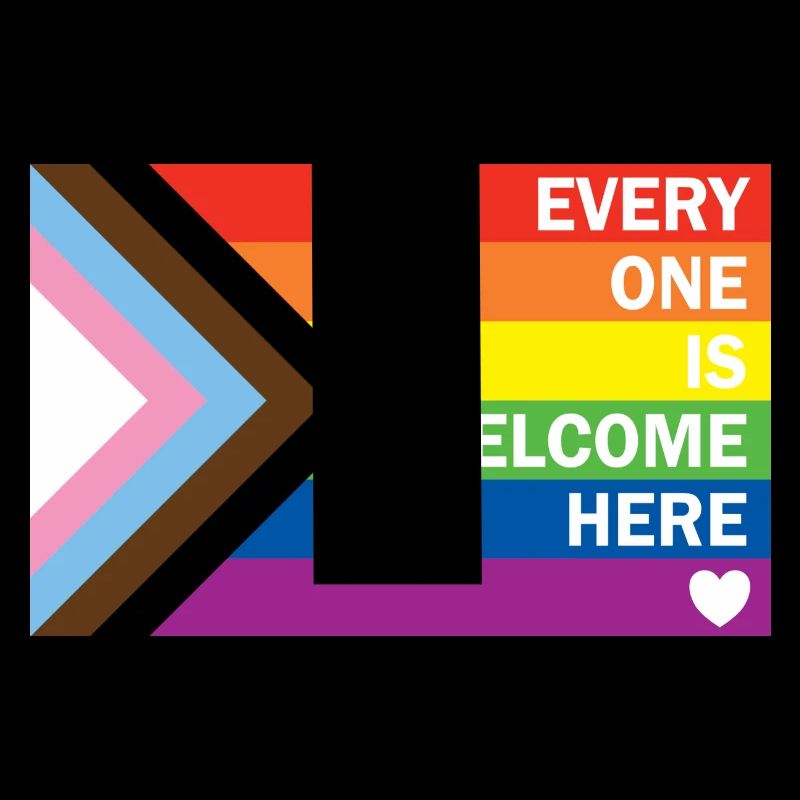 Progress Pride Flag – Everyone Is Welcome Here 