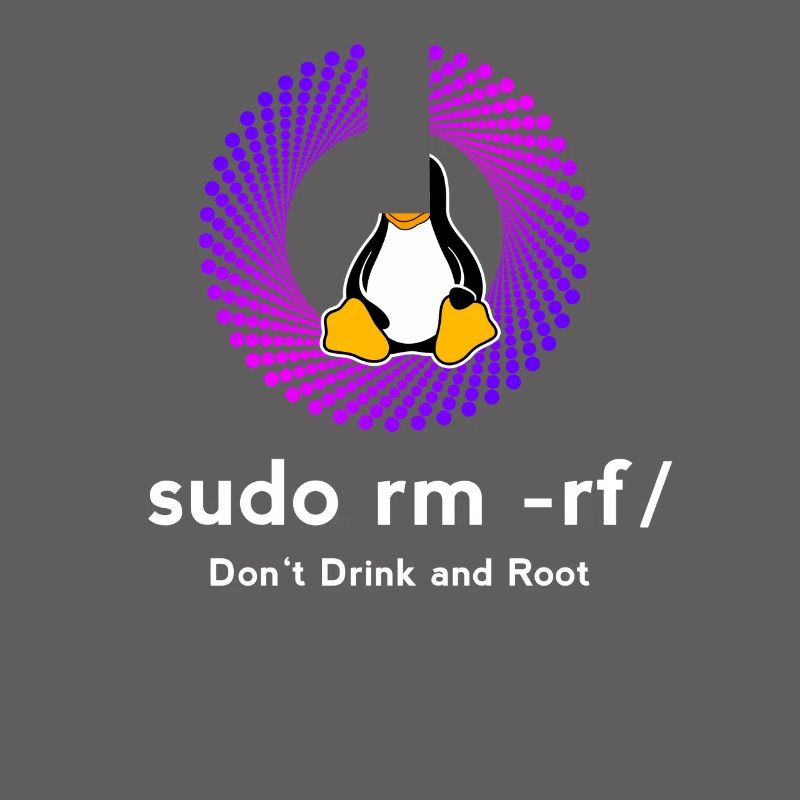 Computer Sys admin Penguin Nerd pc sudo rm -rf cod