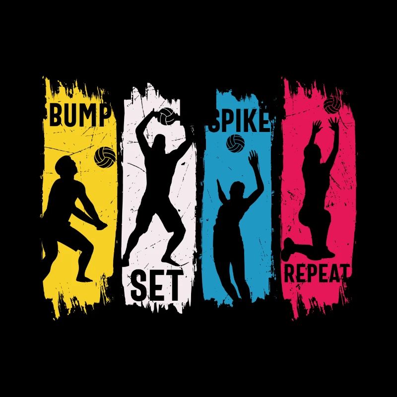 Volleyball Bump Set Spike Répéter