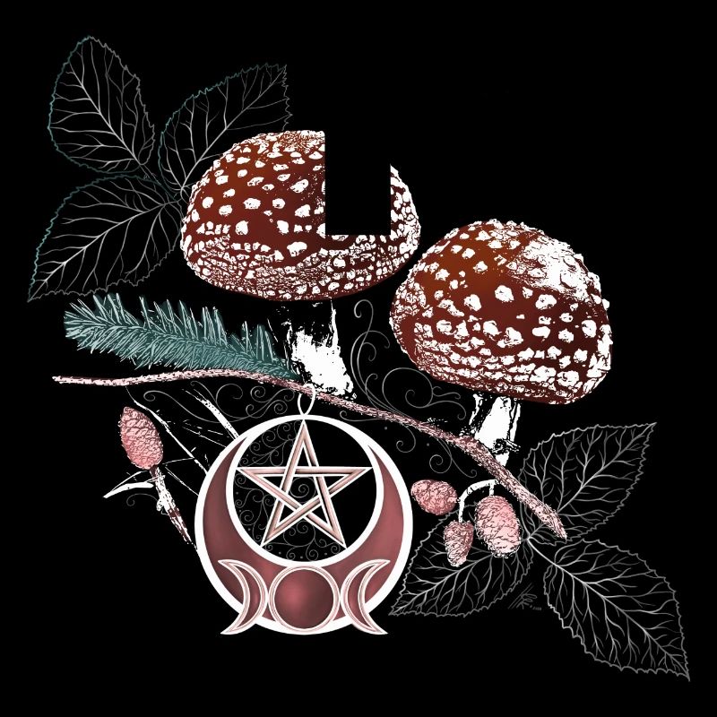Toadstool Wicca Symbol Natural Magic Autumn