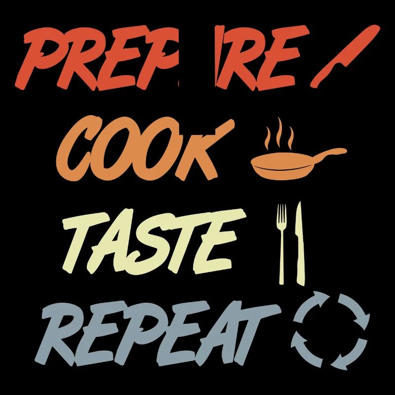 Préparer, Cuisiner, Goûter, Répéter