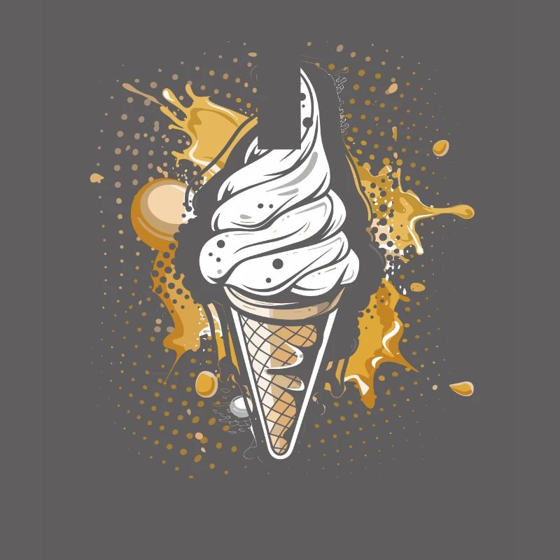 Cornet de crème glacée Éclaboussures de couleur