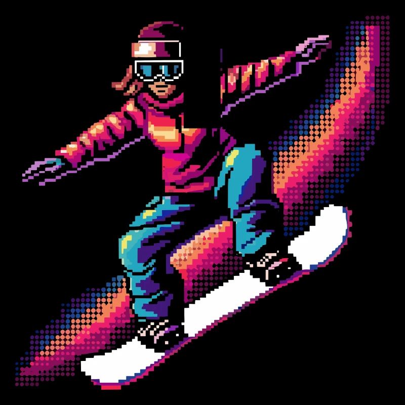 Snowboarding Pixel