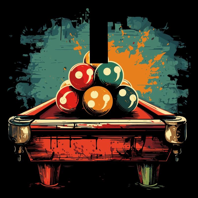 Billard Comic Stil