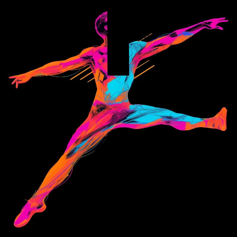Danseur de ballet masculin Synthwave