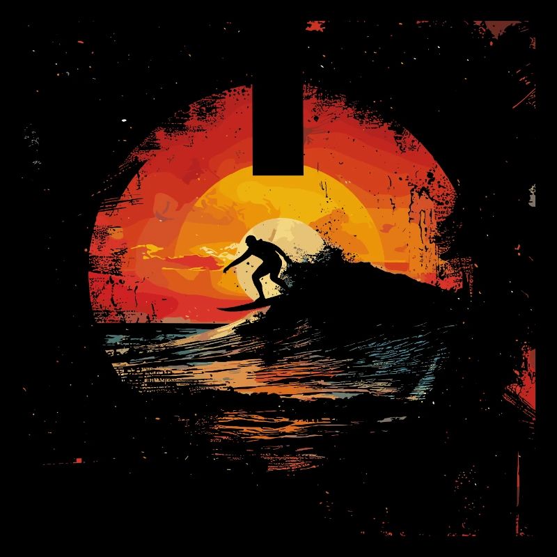 Surfeur Coucher de soleil