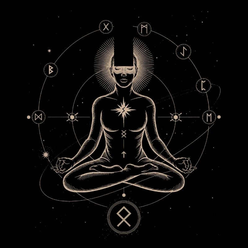 Runic Astral Alignment | Meditative Art Print