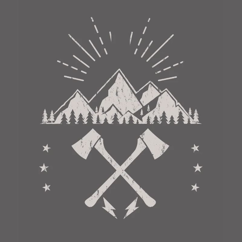 Rugged Mountain Sunrise Axe Emblem