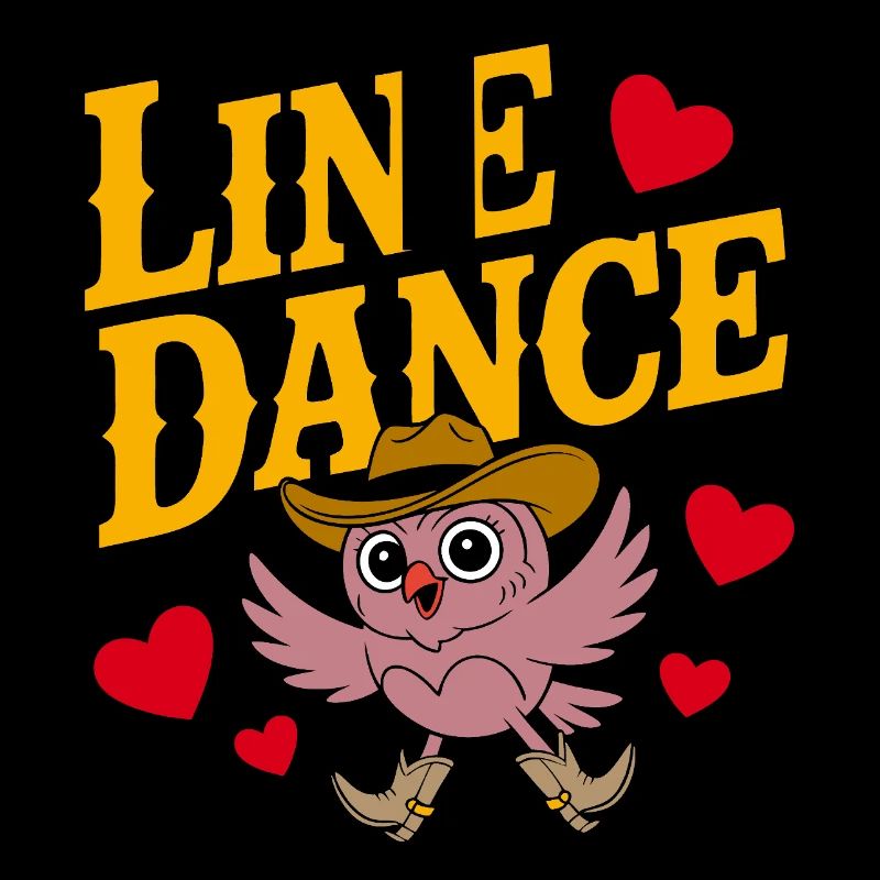 Linedance Eule mit Hut