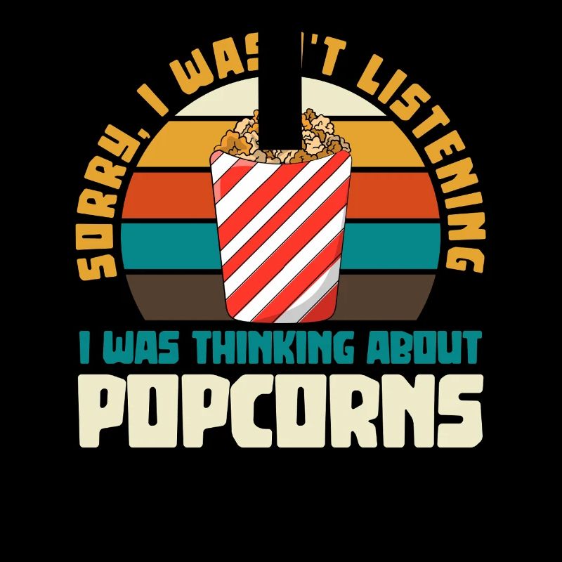 Popcorn Retro Spruch Tee