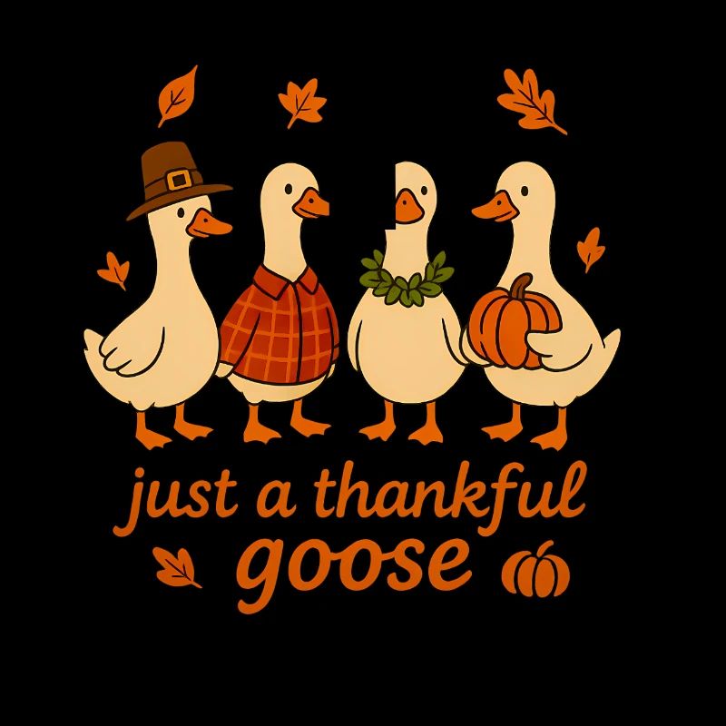 Just A Thankful Goose Pumpkin Fall 