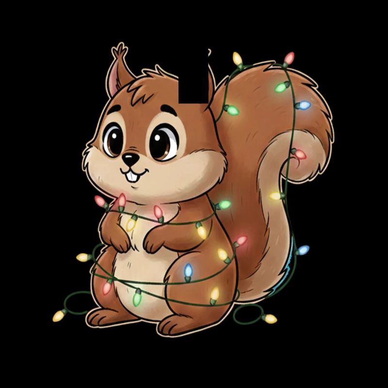 Lichterbehängtes Eichhörnchen