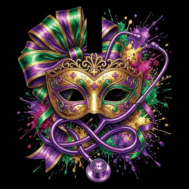 Mardi Gras Krankenschwester-Doktor-Maske