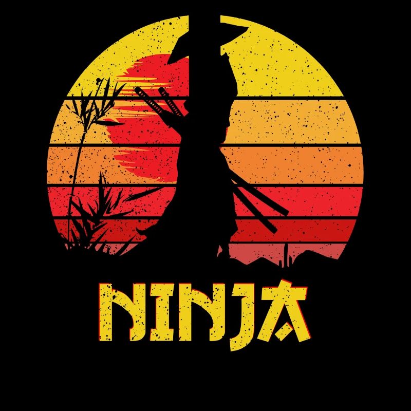 Sunset Ninja Silhouette