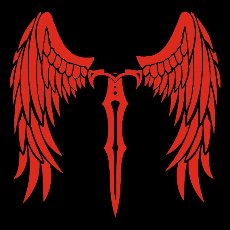 épée ailée rouge