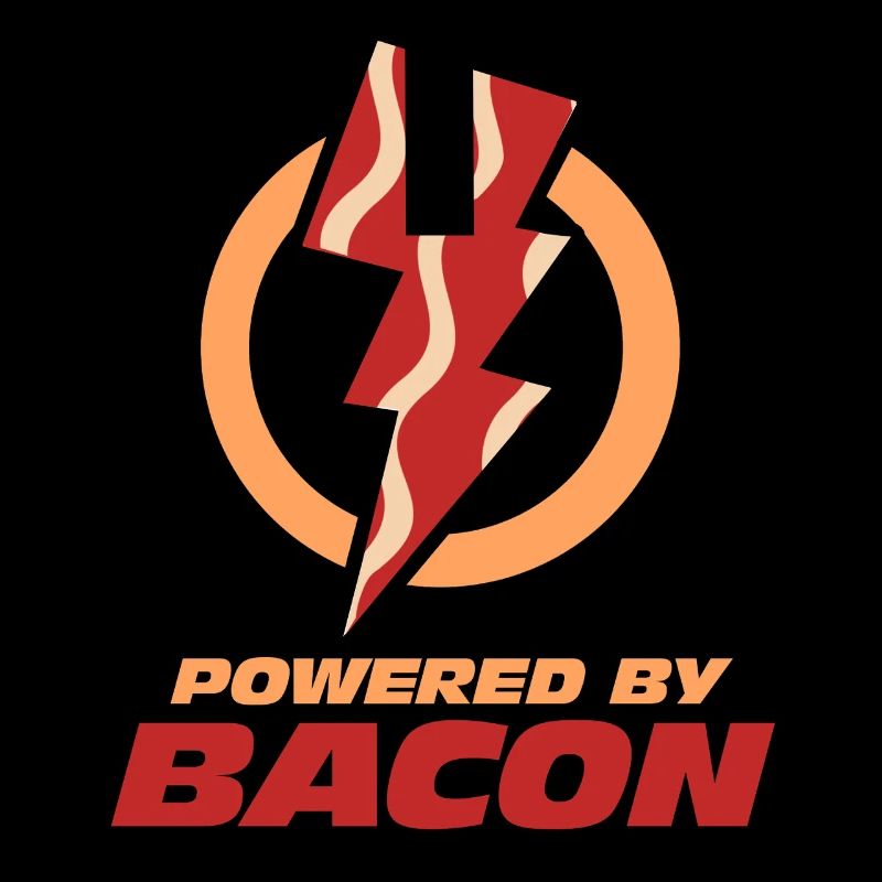 Powered By Bacon Lightning Bolt