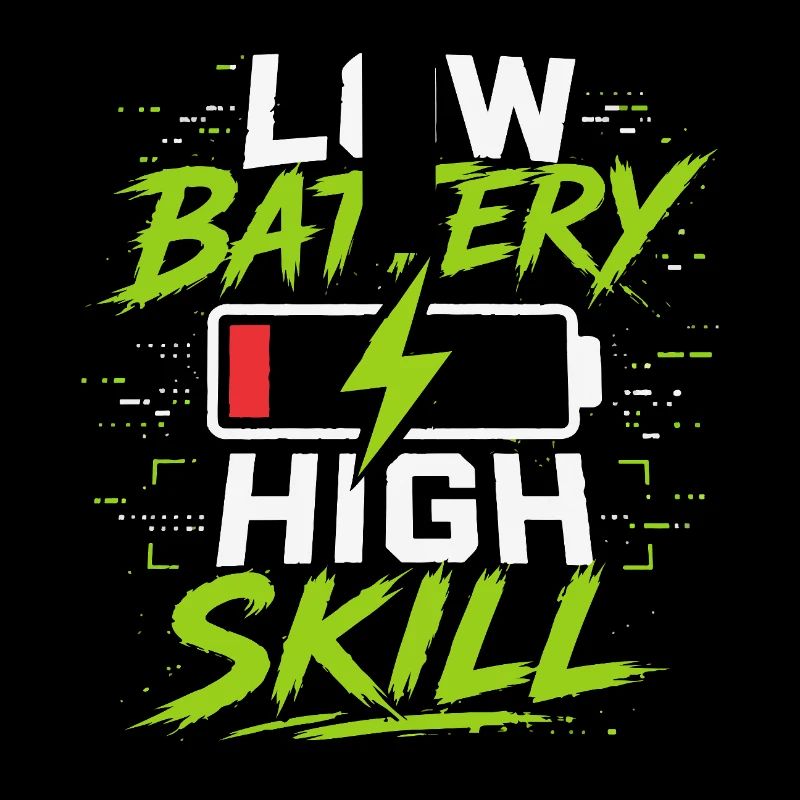 Niedrige Batterie Hohe Skill