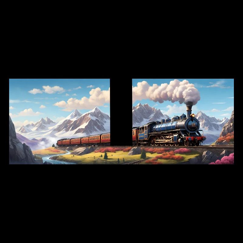 Nostalgischer Eisenbahnzug mit Dampflokomotive