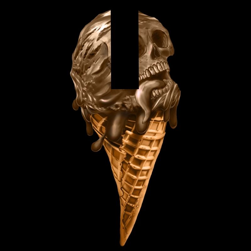 Softeis mit ätherischem Totenkopf